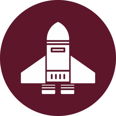 roket ikonu vektör illüstrasyonu 