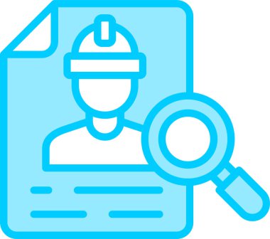 İnşaat mühendisi simgesi, vektör illüstrasyonu