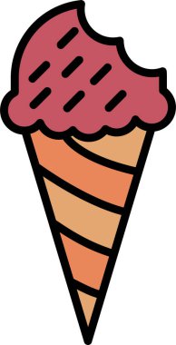 dondurma simgesi, vektör illüstrasyonu basit tasarım