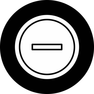 Eksi işareti simge vektör çizim