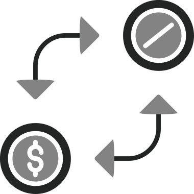 Değiş tokuş Web simgesi basit illüstrasyon
