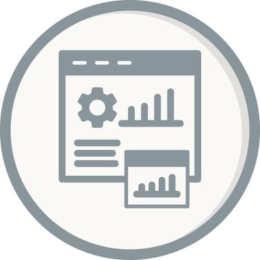 Rafine edilmiş modern vektör illüstrasyonunda kullanıcı veri simgesi.