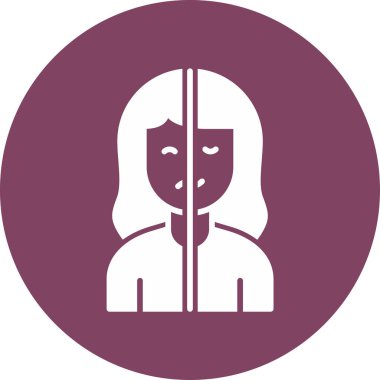 Kişilik Bozukluğu Web simgesi vektör çizimi