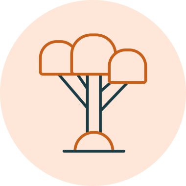 ağaç web simgesi basit illüstrasyon