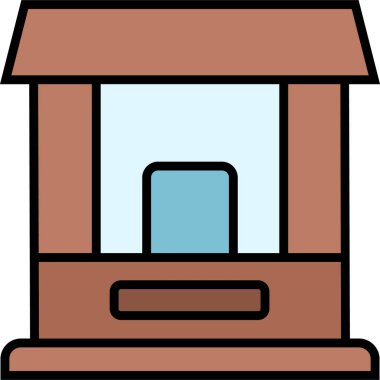 Bilet Pencere simgesi vektör illüstrasyonu