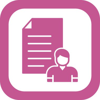 Rafine edilmiş modern vektör illüstrasyonunda kullanıcı veri simgesi.