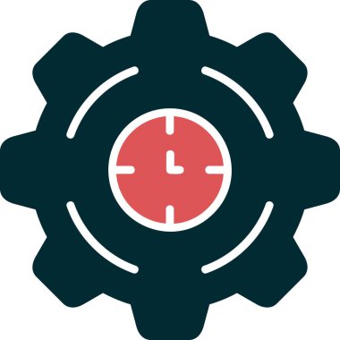 Zaman yönetimi simgesi vektör illüstrasyonu