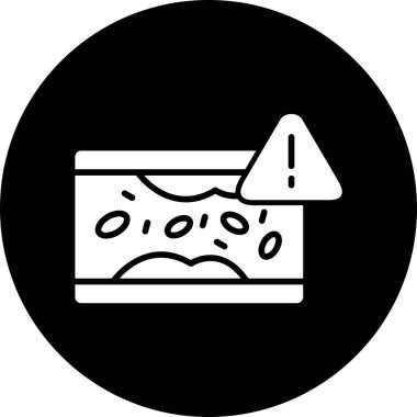 Kolesterol Vektör Simgesi Beyaz Arkaplanda İzole Edildi  