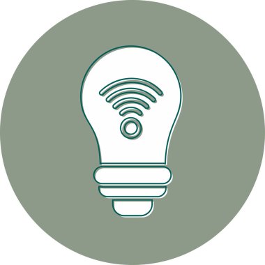 Akıllı Ampul Ağı simgesi, vektör illüstrasyonu