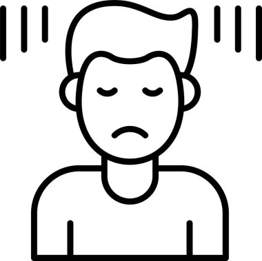 Suçlu adam. Web simgesi basit illüstrasyon