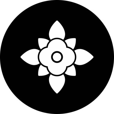 Süt otu çiçeği. Web simgesi basit illüstrasyon