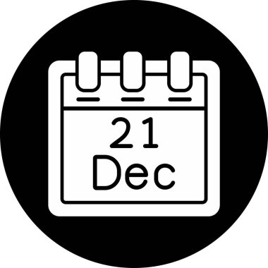21 tarihli Aralık takvim simgesi