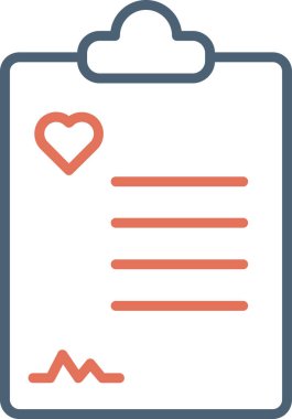 Basit rapor simgesi vektör illüstrasyonu