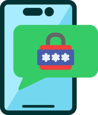 Akıllı telefon kilidi simgesi. Web simgesi basit illüstrasyon