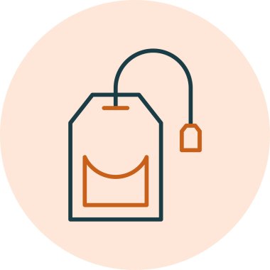 Tea Bag Web simgesi basit illüstrasyon