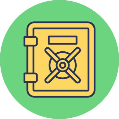 Güvenli Kutu. Web simgesi basit illüstrasyon