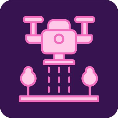 Kişisel ve ticari uygulamalar için akıllı bir çiftlik ikonunun parlak renkli vektör çizimi.