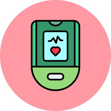 Nabız Oksimetre ağ ikonu vektör çizimi