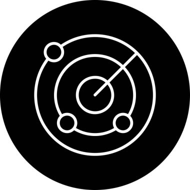 radar web simgesi vektör illüstrasyonu