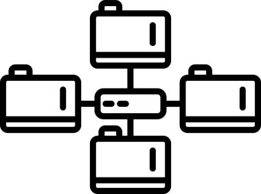 veritabanı simgesi, vektör illüstrasyonu basit tasarım
