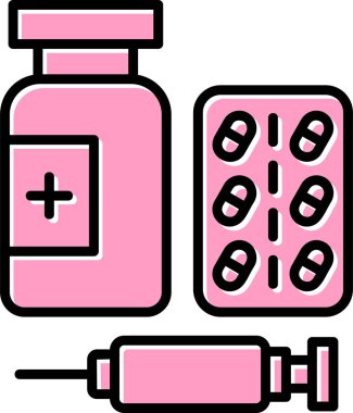 Aşı simgesi tasarımının vektör çizimi