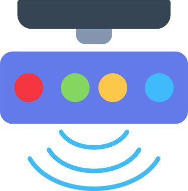 motion sensor web  icon, vector illustration
