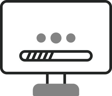 Basit yükleme simgesi, vektör illüstrasyonu