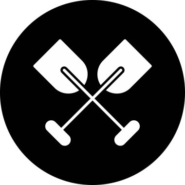 Kürek çekerek basit illüstrasyon web simgesi