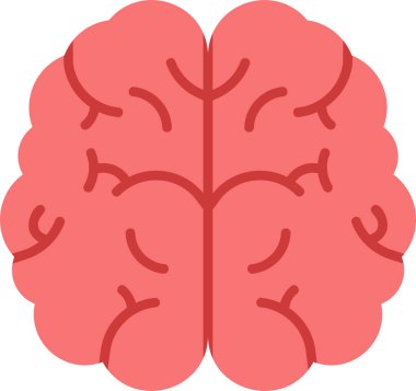 Beyin. Web simgesi basit illüstrasyon 