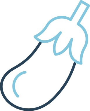 Vektör çizimi, simge patlıcan 