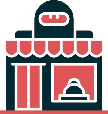 Fırın Dükkanı simgesi vektör illüstrasyonu 