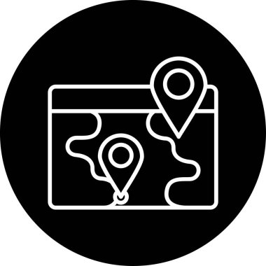 Konum haritası işaretleyici. vektör simgesi