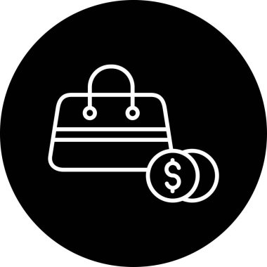 Çanta web simge vektör çizim