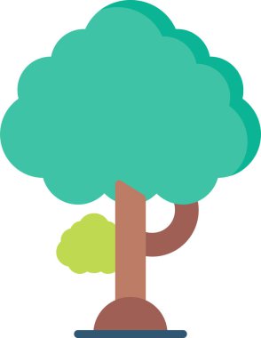 Sekoya ağaç simgesi vektör illüstrasyonu
