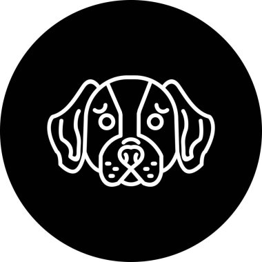 Basset Hound dog head icon, vector illustration clipart