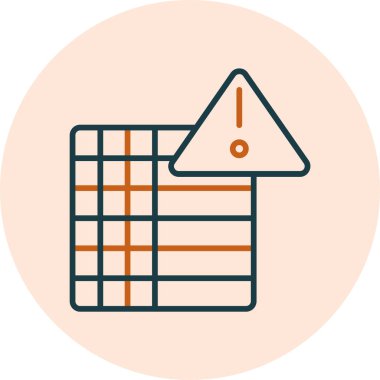 Takvim ve Uyarı simgesi, vektör illüstrasyonu