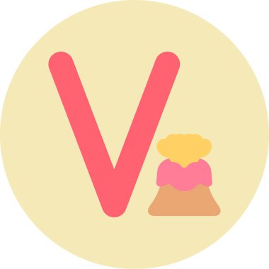 Küçük V harfi vektör illüstrasyonu 