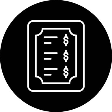 Fiyat Listesi web simgesi vektör çizimi