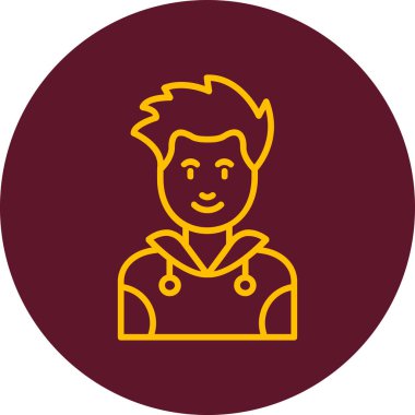 erkek avatar simge vektör çizim 