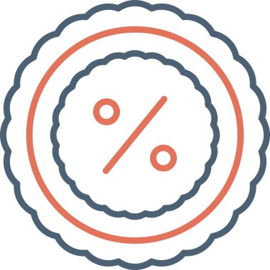 Taslak biçimdeki basit İndirim simgesi