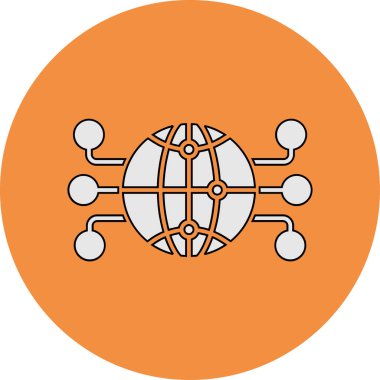 düz biçimli ağ bağlantısı simgesi