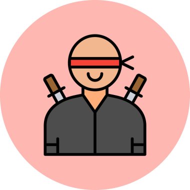 ninja man icon vector illustration  clipart