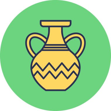 Vazo. Web simgesi basit illüstrasyon