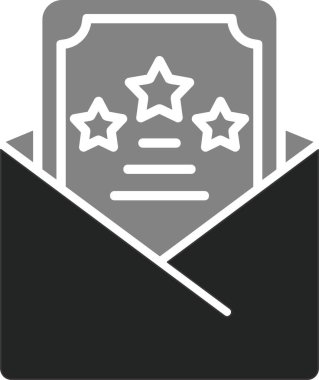 Davetiye modern simgesinin vektör illüstrasyonu