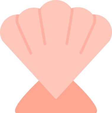 Kabuk düz simgesi, vektör illüstrasyonu