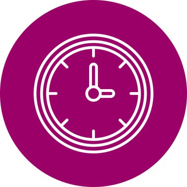 Saat web simgesi, vektör illüstrasyonu