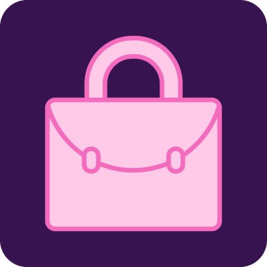 Çanta. Web simgesi basit illüstrasyon