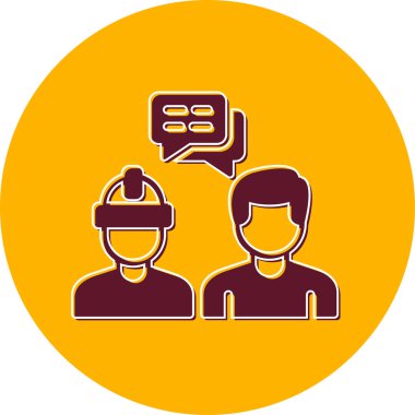 Diyalog. Web simgesi basit illüstrasyon