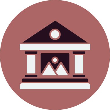 Müze. Web simgesi basit tasarım