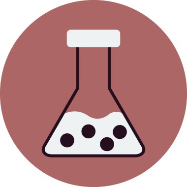 Kimyasal matara simgesi, vektör çizimi basit tasarım